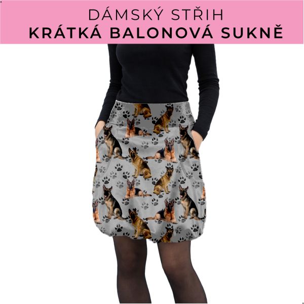 Dámský střih - balonová krátká sukně