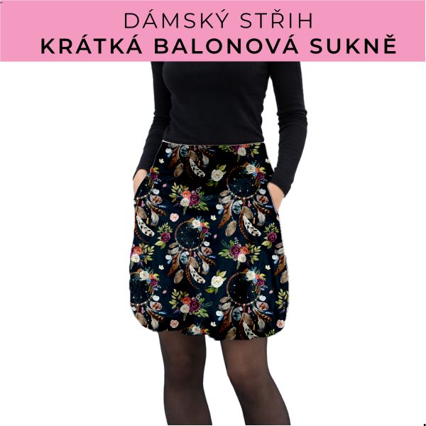 Dámský střih - balonová krátká sukně