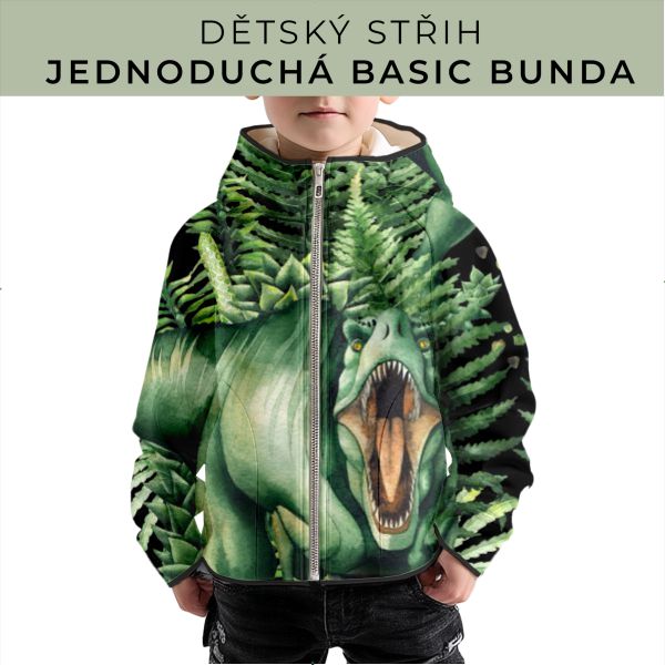 Dětský střih - jednoduchá dětská BASIC  bunda