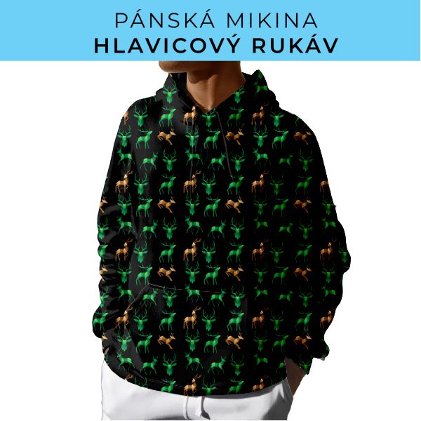PÁNSKÝ střih - mikina s kapucí