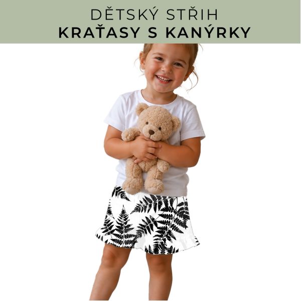 Dětský střih - Kraťásky s kanýrkem