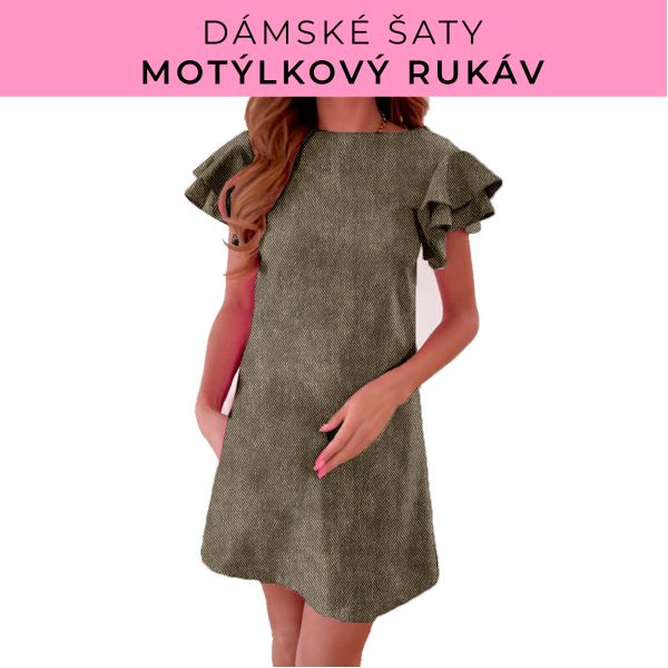 DÁMSKÝ střih - šaty s motýlkovým rukávem