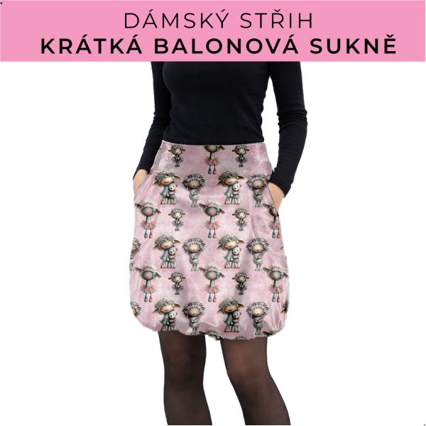 Dámský střih - balonová krátká sukně