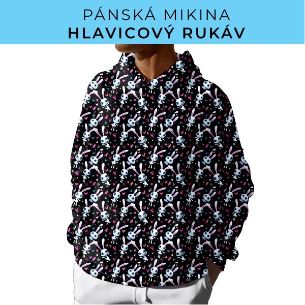 PÁNSKÝ střih - mikina s kapucí