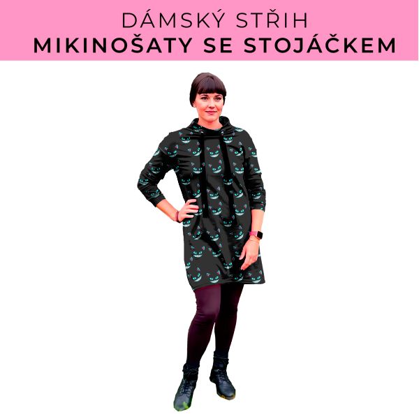 Dámský střih - mikinové šaty se stojáčkem