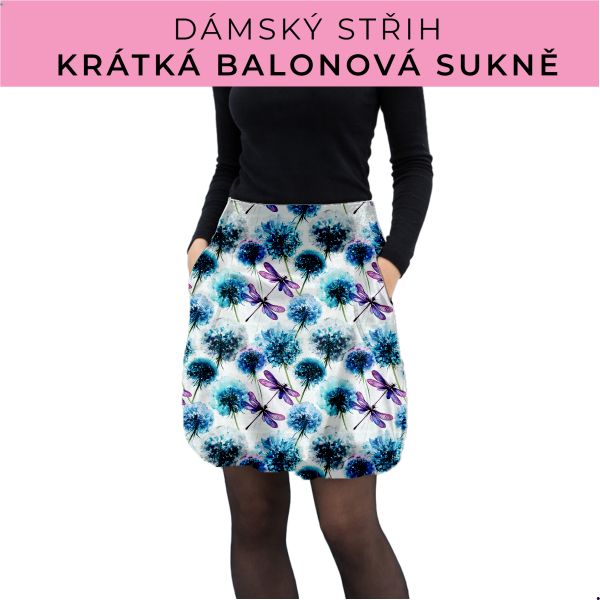 Dámský střih - balonová krátká sukně