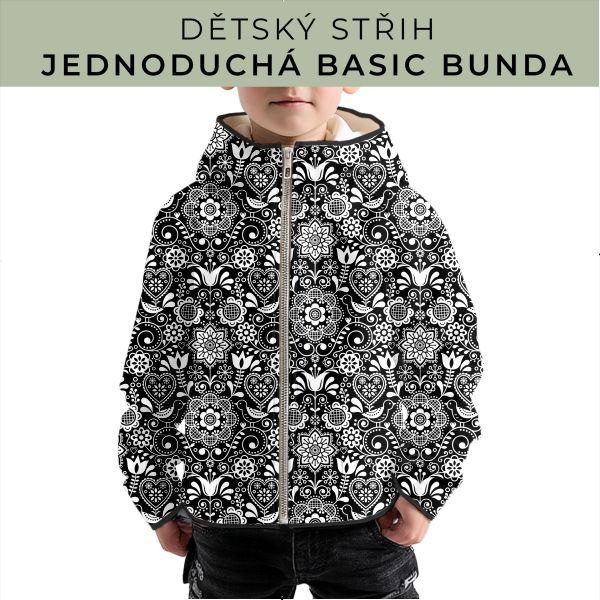 Dětský střih - jednoduchá dětská BASIC  bunda