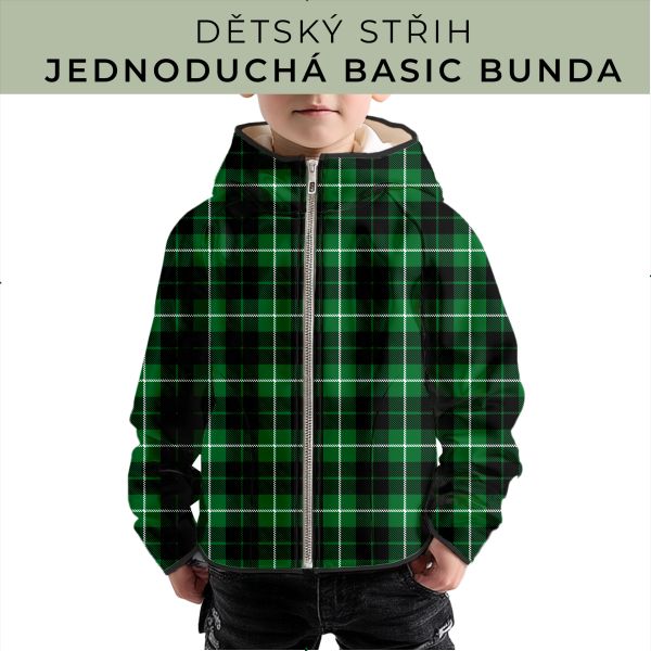 Dětský střih - jednoduchá dětská BASIC  bunda