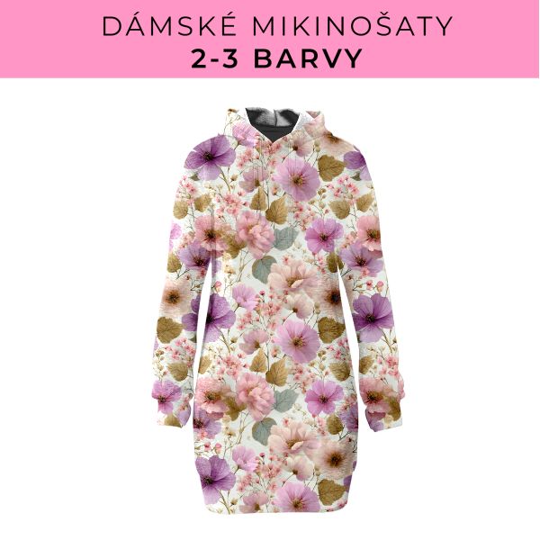 DÁMSKÝ střih - Mikinošaty 2-3 barvy