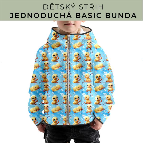 Dětský střih - jednoduchá dětská BASIC  bunda