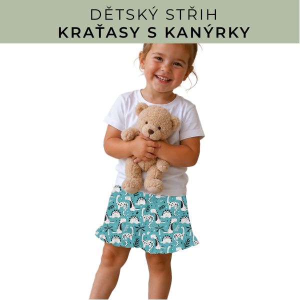 Dětský střih - Kraťásky s kanýrkem