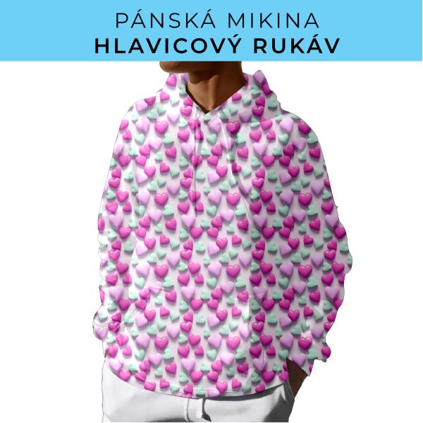 PÁNSKÝ střih - mikina s kapucí