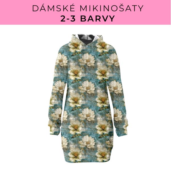 DÁMSKÝ střih - Mikinošaty 2-3 barvy