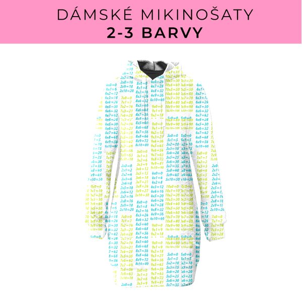 DÁMSKÝ střih - Mikinošaty 2-3 barvy