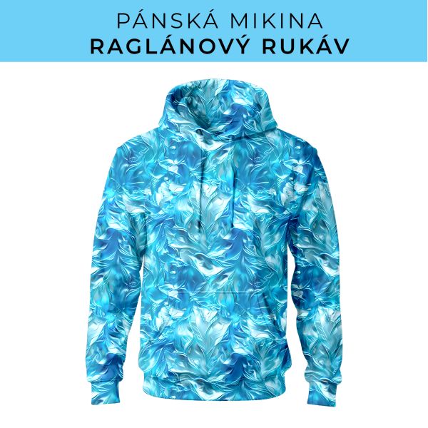PÁNSKÝ střih - mikina raglan ZÁKLADNÍ s kapucí