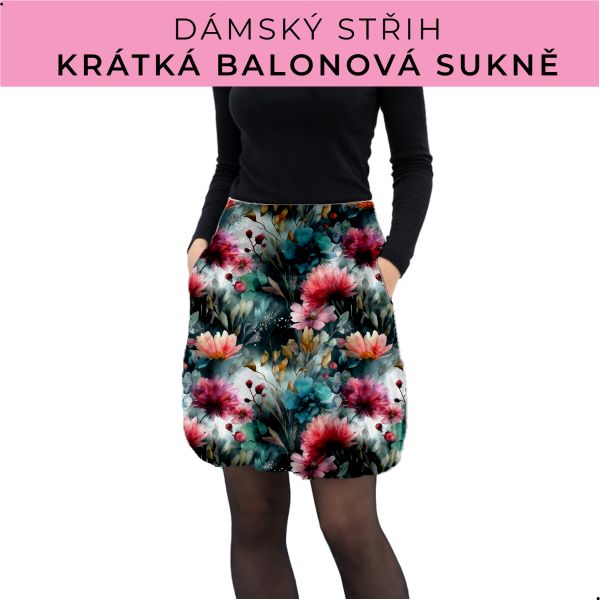 Dámský střih - balonová krátká sukně