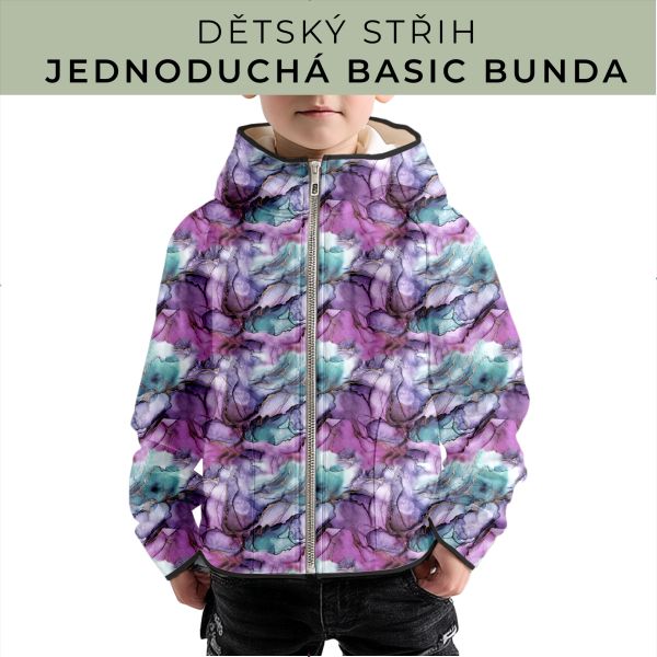 Dětský střih - jednoduchá dětská BASIC  bunda