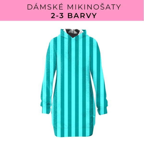 DÁMSKÝ střih - Mikinošaty 2-3 barvy