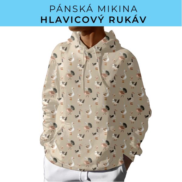 PÁNSKÝ střih - mikina s kapucí