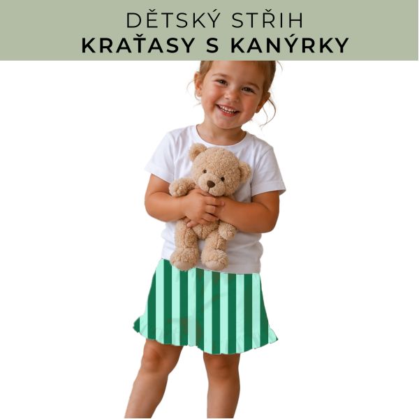 Dětský střih - Kraťásky s kanýrkem