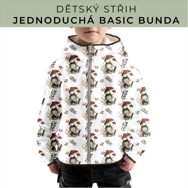 Dětský střih - jednoduchá dětská BASIC  bunda