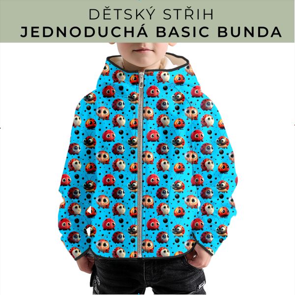 Dětský střih - jednoduchá dětská BASIC  bunda