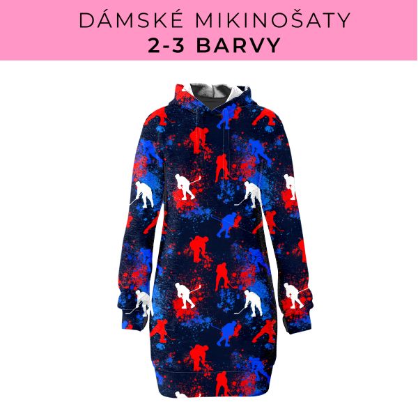 DÁMSKÝ střih - Mikinošaty 2-3 barvy