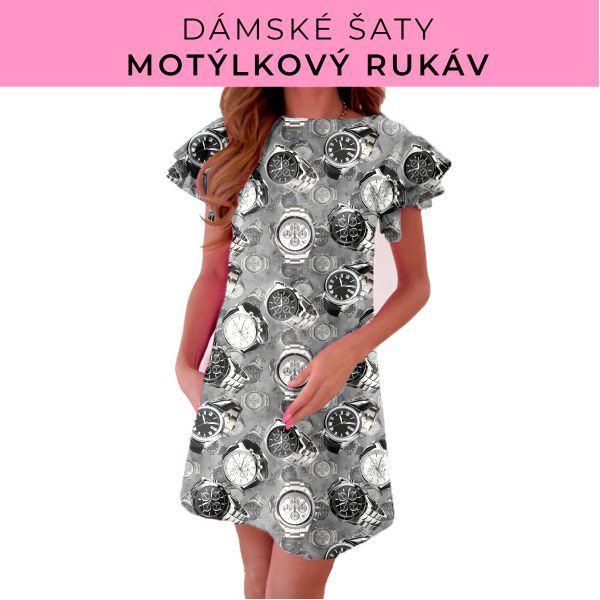 DÁMSKÝ střih - šaty s motýlkovým rukávem