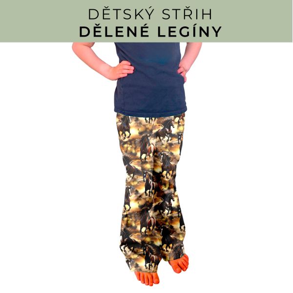 Dětský střih - Dělené legíny