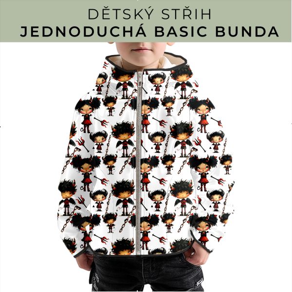 Dětský střih - jednoduchá dětská BASIC  bunda