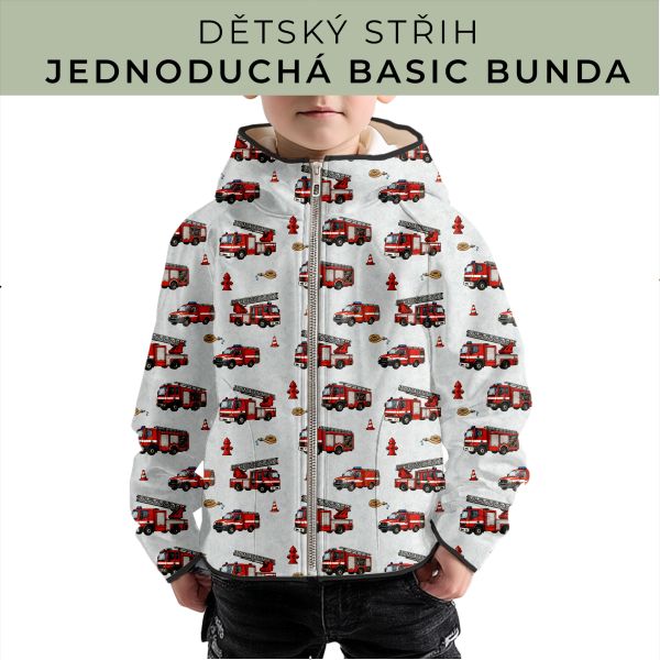 Dětský střih - jednoduchá dětská BASIC  bunda