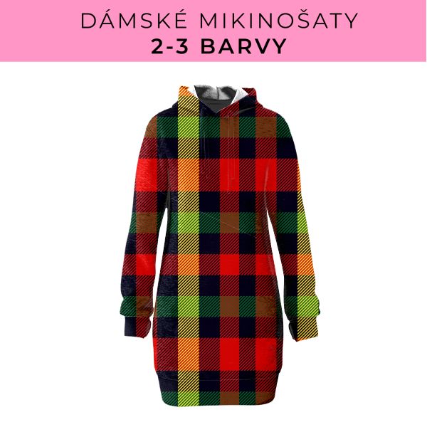 DÁMSKÝ střih - Mikinošaty 2-3 barvy