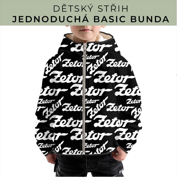 Dětský střih - jednoduchá dětská BASIC  bunda