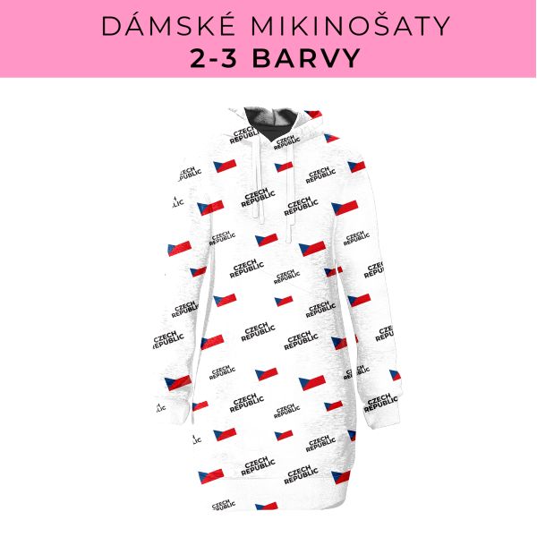 DÁMSKÝ střih - Mikinošaty 2-3 barvy