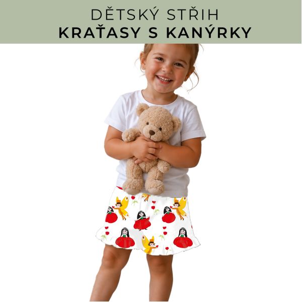 Dětský střih - Kraťásky s kanýrkem