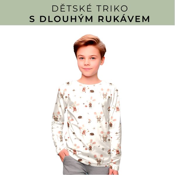 DĚTSKÝ střih - triko dlouhý rukáv