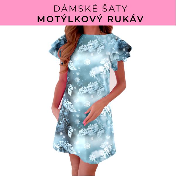 DÁMSKÝ střih - šaty s motýlkovým rukávem