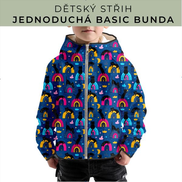 Dětský střih - jednoduchá dětská BASIC  bunda