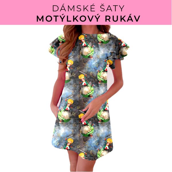 DÁMSKÝ střih - šaty s motýlkovým rukávem