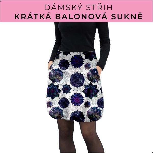 Dámský střih - balonová krátká sukně