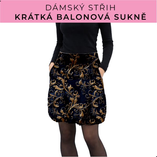 Dámský střih - balonová krátká sukně
