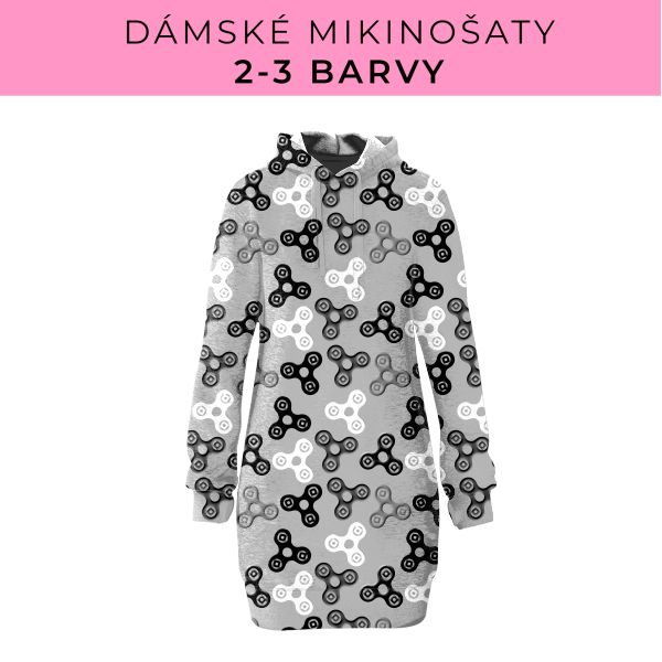 DÁMSKÝ střih - Mikinošaty 2-3 barvy