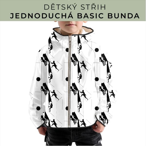 Dětský střih - jednoduchá dětská BASIC  bunda