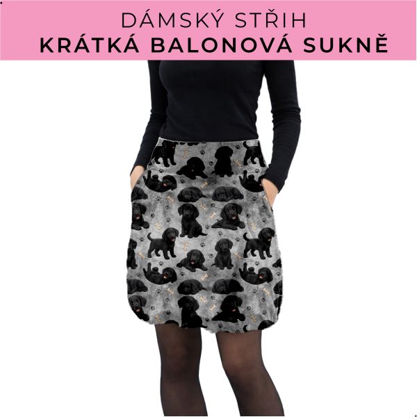 Dámský střih - balonová krátká sukně