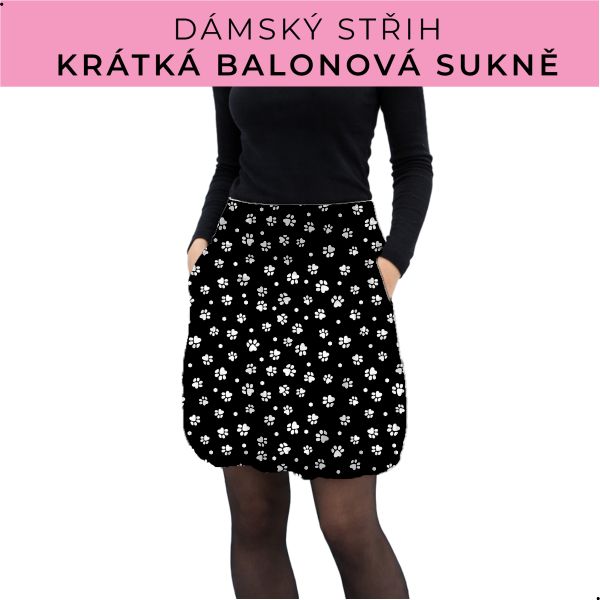Dámský střih - balonová krátká sukně