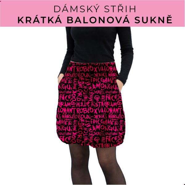 Dámský střih - balonová krátká sukně
