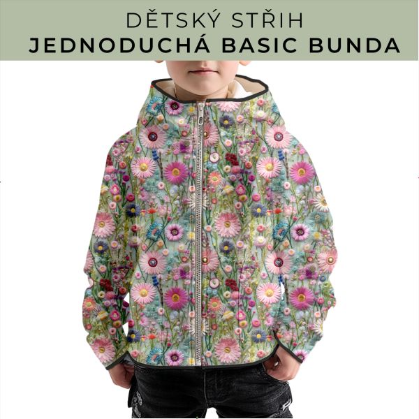 Dětský střih - jednoduchá dětská BASIC  bunda