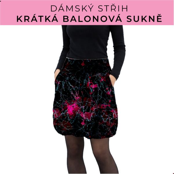 Dámský střih - balonová krátká sukně