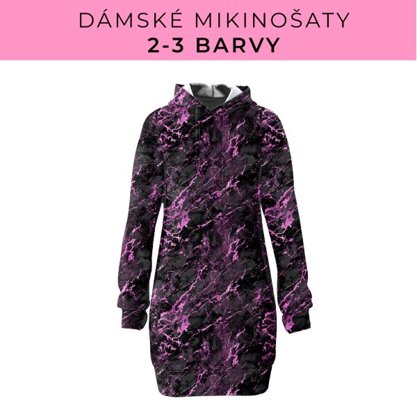 DÁMSKÝ střih - Mikinošaty 2-3 barvy