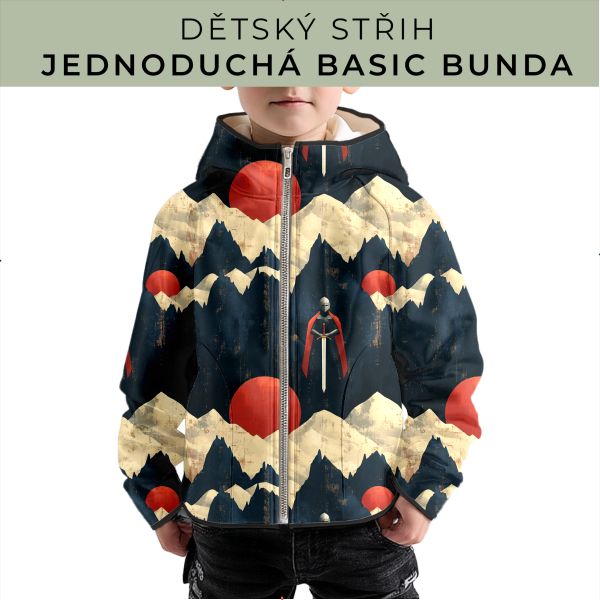 Dětský střih - jednoduchá dětská BASIC  bunda